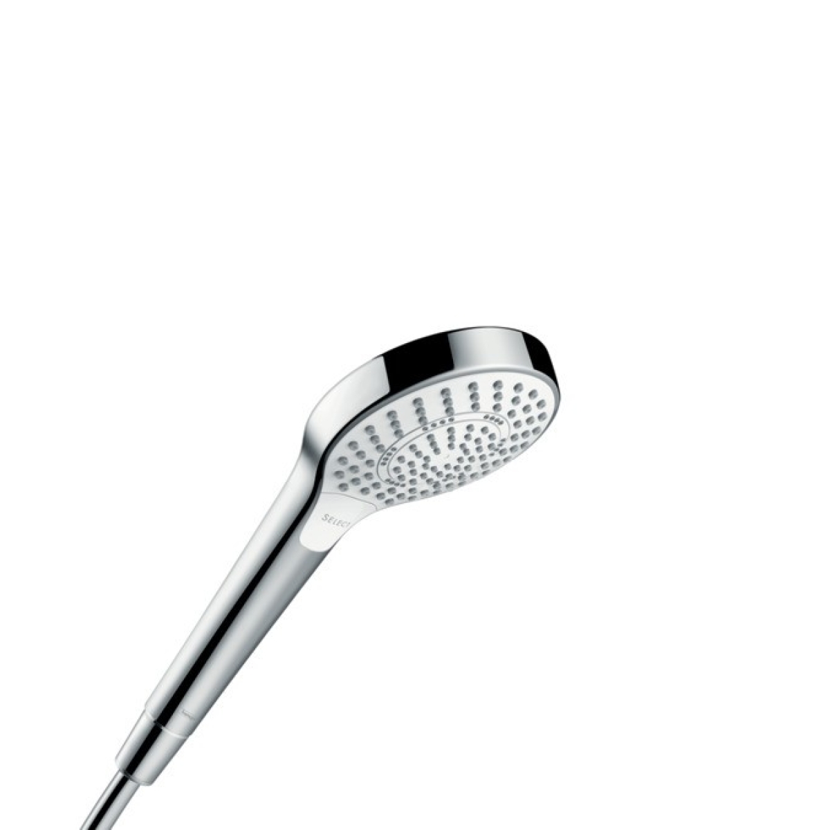 Hansgrohe 26800400 Croma Select S 三速按摩花灑頭 (白色/鍍鉻)
